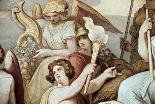 Die Hochzeit von Amor und Psyche im Olymp