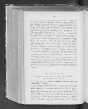 Sitzung am 28. Mai 1907.