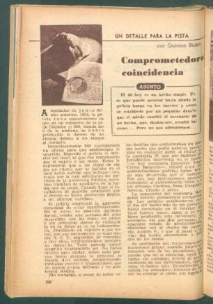 Comprometedora coincidencia : Un detalle para la pista