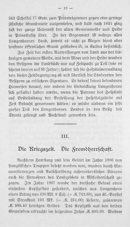 III. Die Kriegszeit. Die Fremdherrschaft.