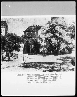 Der Burgplatz am Schloß in Weimar