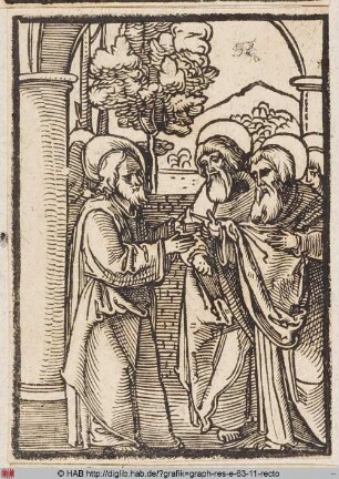 Christus spricht mit seinen Jüngern.
