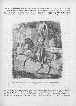 Von der Einholung des Königs Friedrich Wilhelm IV. von Preußen in Berlin