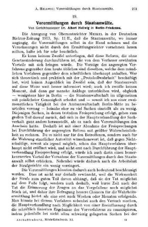 273-276, Vorermittlungen durch Staatsanwälte
