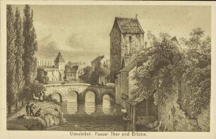Osnabrück: Haaser Thor und Brücke.