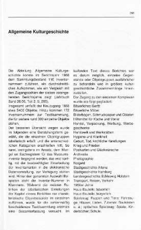 Allgemeine Kulturgeschichte