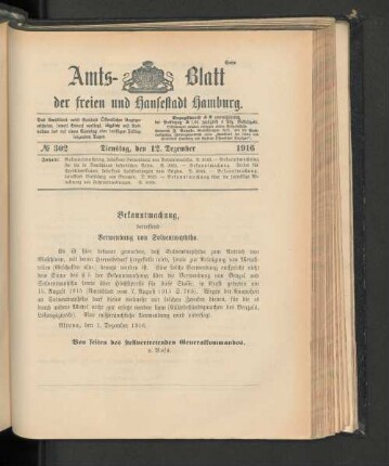 No. 302, 12. Dezember 1916