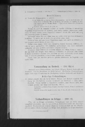Versammlung zu Rostock. - 1281 Okt. 6.