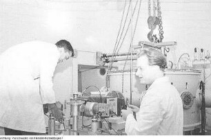 Dresden, Rossendorf. Atom-Reaktor Rossendorf, Januar 1958