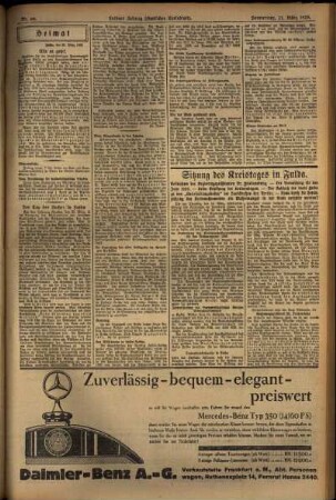 Zweite Ausgabe vom Donnerstag, den 21. März 1929.