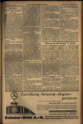 Zweite Ausgabe vom Donnerstag, den 21. März 1929.