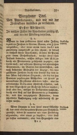 Vierzehnter Titel