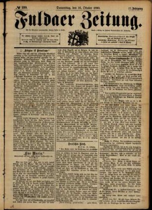 Ausgabe vom Donnerstag, den 16. Oktober 1890.