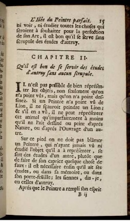 Chapitre II. Qu'il est bon de se servir des Etudes d'autruy sans aucun scrupule