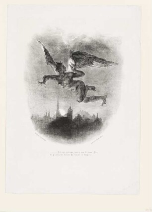 Mephisto in den Lüften, aus: "Faust, Illustrationen zur Tragödie"