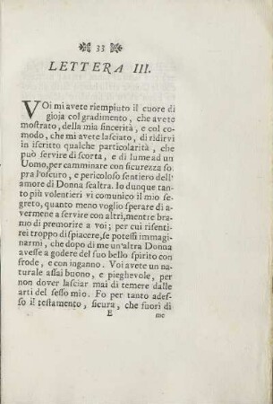 Lettera III. + Argomento