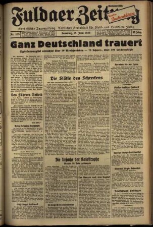 Ausgabe vom Samstag, den 15. Juni 1935.