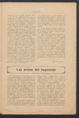 Las armas del impotente