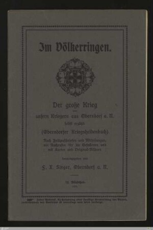 12: [Im Völkerringen] Band 12