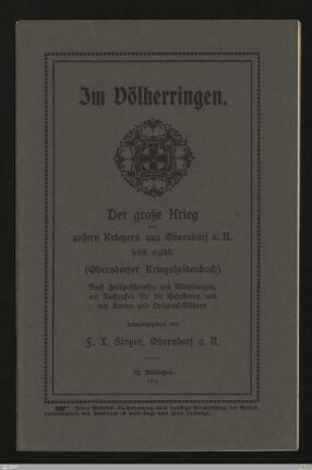 12: [Im Völkerringen] Band 12