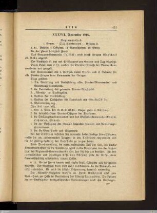 XXXVII. November 1916