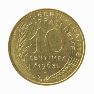 10 Centimes Frankreich 1963