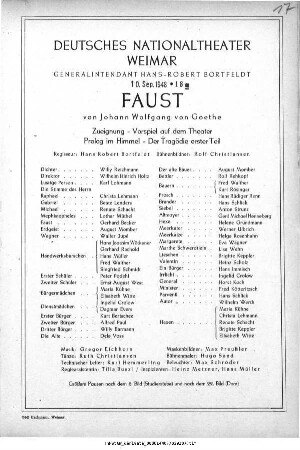 Faust Der Tragödie erster Teil