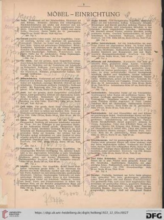 Möbel-Einrichtung (Nr. 268-350)
