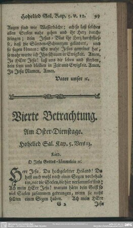 Vierte Betrachtung. Am Oster-Dienstage