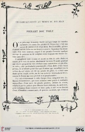 4. Pér. 2.1909: Un caricaturiste au temps du roi Jean : Piérart dou Tielt