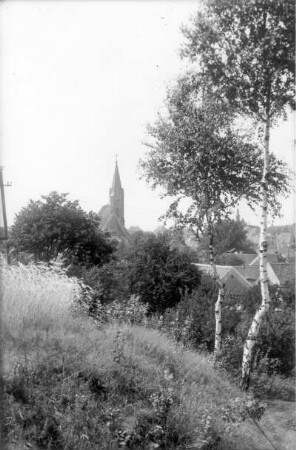 Blick zur Stadtkirche Unserer Lieben Frauen und zum Rathausturm (von Ostsüdost)