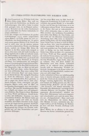 41: Ein unbekanntes Frauenbildnis von Wilhelm Leibl