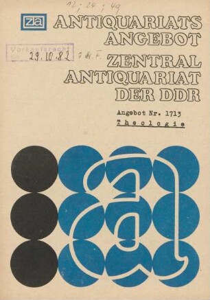 Nr. 1713: Theologie