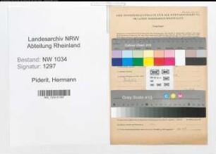 Entnazifizierung Hermann Piderit , geb. 00.00.0000 (Major)