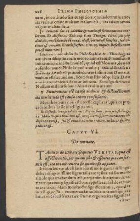 Caput VI. De veritate.