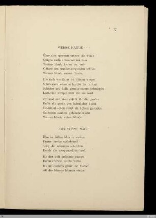 Der Sonne nach / Karl Wolfskehl