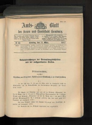 No. 66, 11. März 1917