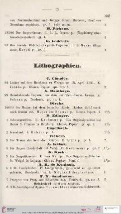 Lithographien (Nr. 98 - 9)