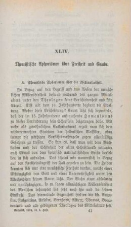641-665 Thomistische Aphorismen über Freiheit und Gnade