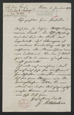 Brief an Guido Richard Wagener : 03.01.1874