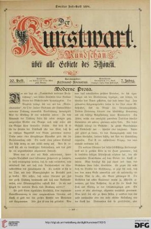 Heft 20 (2. Juliheft 1894)