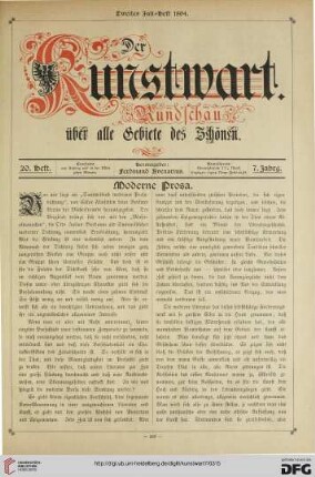 Heft 20 (2. Juliheft 1894)