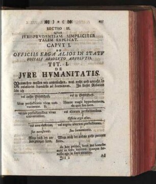 Caput I. De Officiis Erga Alios In Statu Sociali Absoluto Absolutis