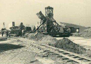 Reichsautobahn Berlin-Hannover bei Möser, Deutschland, 1936