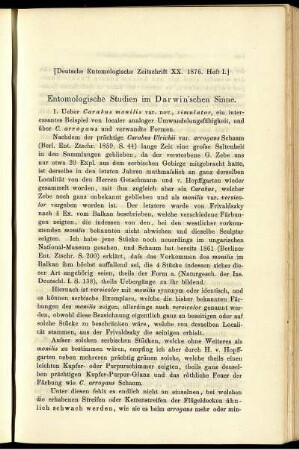 Entomologische Studien im Darwinschen Sinne