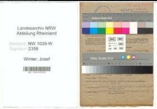 Entnazifizierung Josef Winter , geb. 08.01.1914 (Lehrer)