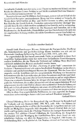 Oldenburg, Christel :: Holz für Bergedorf, hrsg. vom Museum für Bergedorf und die Vierlande und vom Baumarkt Behr : Hamburg, 1995