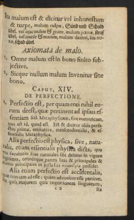 Caput. XIV. De Perfectione.