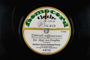 Der Jäger aus Kurpfalz : Volksweise