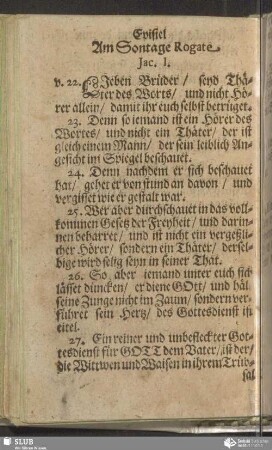 [Am Sontage Rogate]